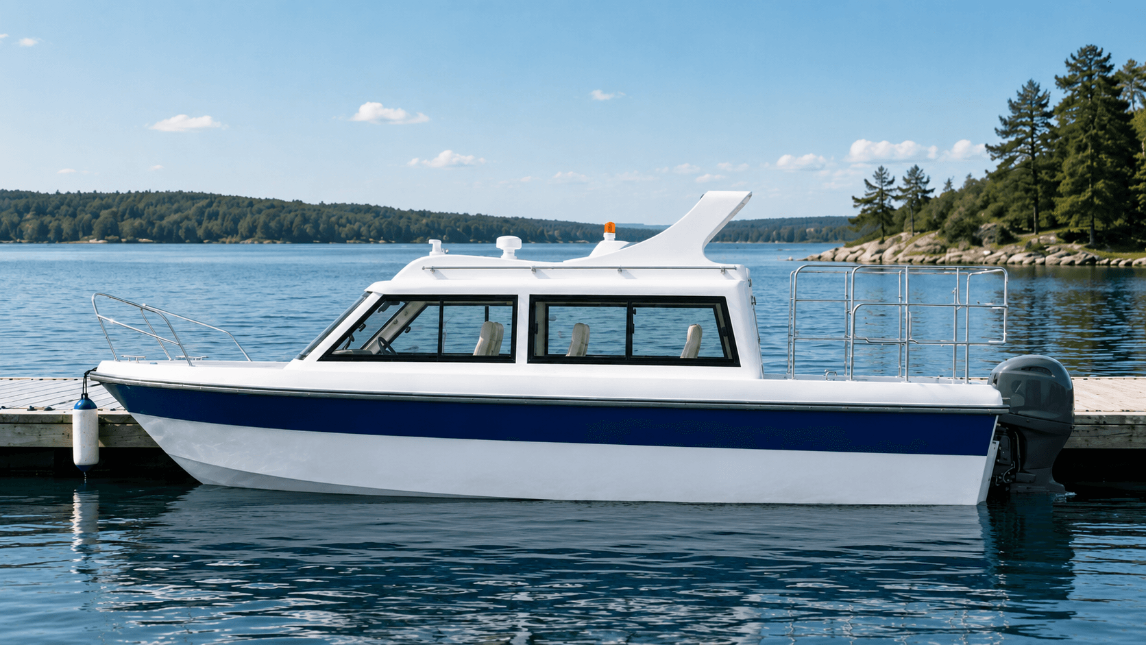 FG730P Half-Cabin Boat